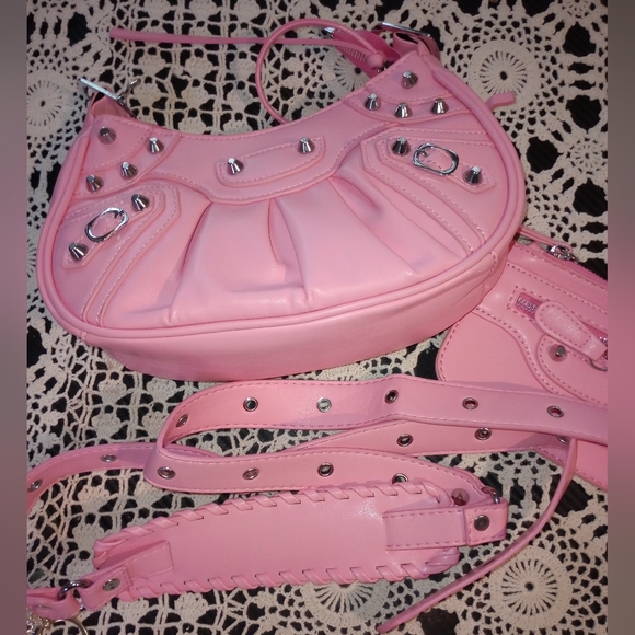 NWOT Y2K Crossbody bag Purse vegan leather Trendy shoulder bag - Picture 8 of 8